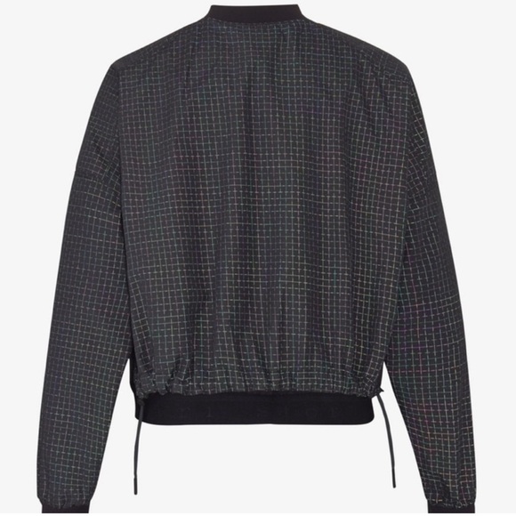 Stori Reflection Jacket 12 Black Reflective Plaid Full Zip Activewear RARE NWT ! - Picture 2 of 8